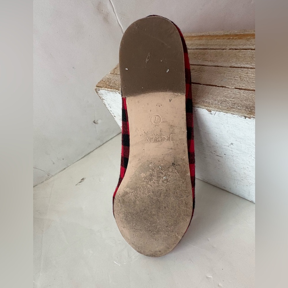 J. Crew Red and Black Plaid Loafers - Picture 12 of 12